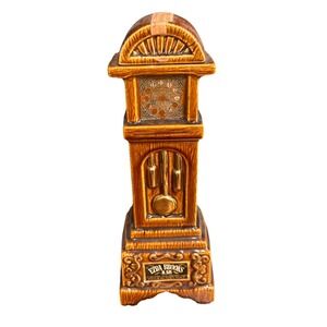 Ezra Brooks Decanter Grandfather Clock - Hand Decorated With 24K Gold